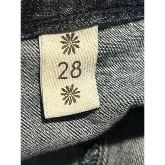 Mumu Blue Women's High Rise Flare Jeans Dark Indigo Patch Pocket Size 28 luxury - Picture 3 of 9